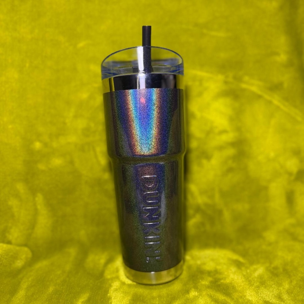 💖Dunkin Donuts 32 oz 2024 Collection Iridescent Travel Stainless Steel Tumbler